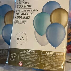 2 package of 15 PCS each, total 30 Gold Party Decorations Latex Balloons